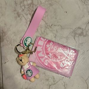 Starbucks Pink Keychain